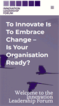 Mobile Screenshot of innovationleadershipforum.org