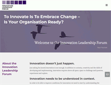 Tablet Screenshot of innovationleadershipforum.org